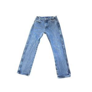 Wrangler Men's Cowboy Cut Blue Jeans Size 33x32 Straight Fit Denim